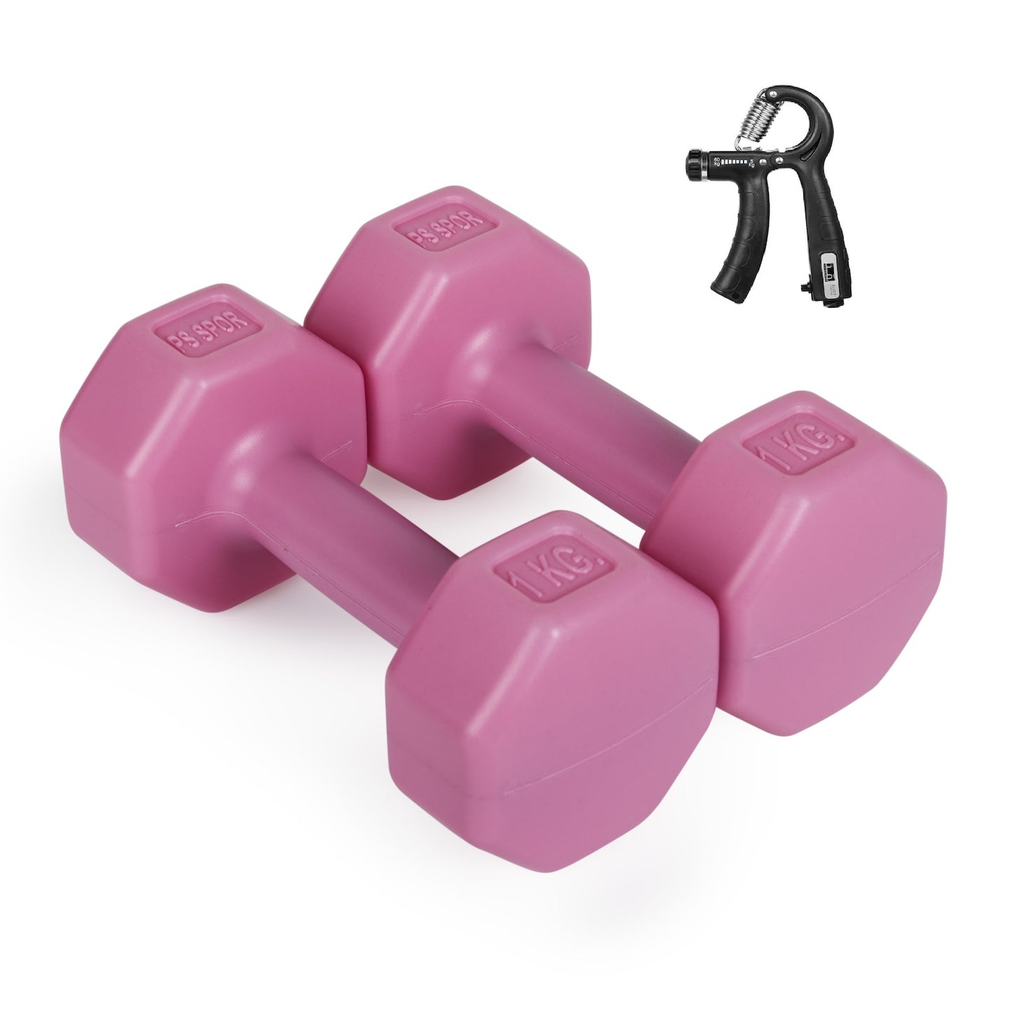 PSSPOR 2 X 1 PEMBE RENK DAMBIL SET + SAYAÇLI VE AYARLANABİLİR EL YAYI