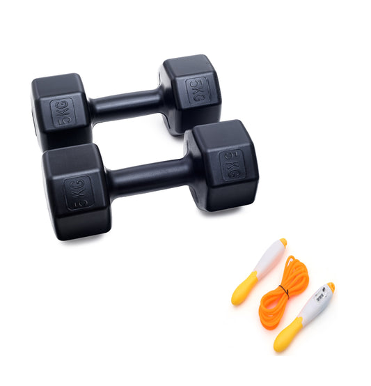 PSSPOR 2 X 5 DAMBIL SET + AYARLANABİLİR ATLAMA İPİ