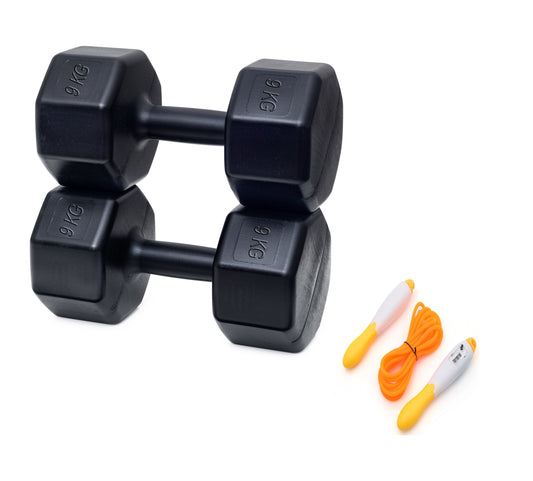 PSSPOR 2 X 9 DAMBIL SET + AYARLANABİLİR ATLAMA İPİ